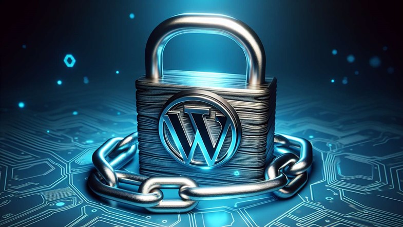 Illustration of a lock with a customized WordPress login URL