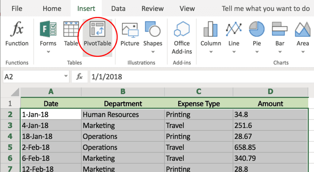 How To Create A Pivot Table In Excel Spreadsheet Tutor Suhu 6533