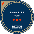 Gold Power BI & R Badge