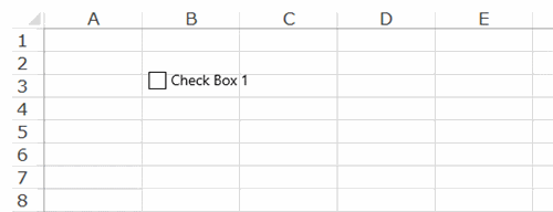 Fix checkbox position in Excel